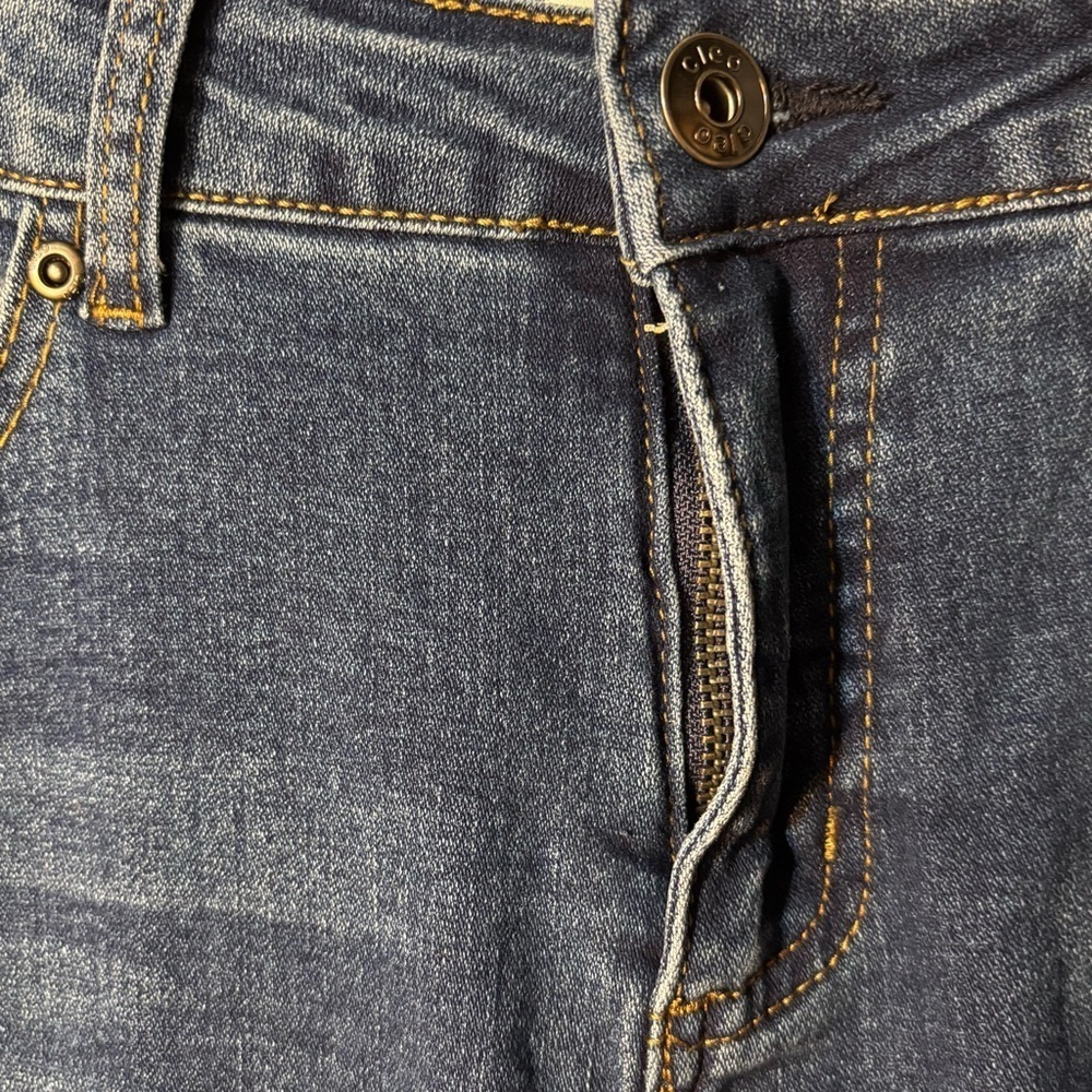 CLEO Sz 8P Sofia Straight Leg Mid Dark Wash Embroidered Blue Jeans NEW WITH TAGS - Picture 11 of 13